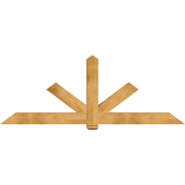 Ekena Millwork Kennewick Rough Sawn Timber Gable Bracket, Western Red Cedar, 96"W x 36"H x 4"D x 6"F, 9/12 Pitch GBW096X36X0406KEN00RWR - main